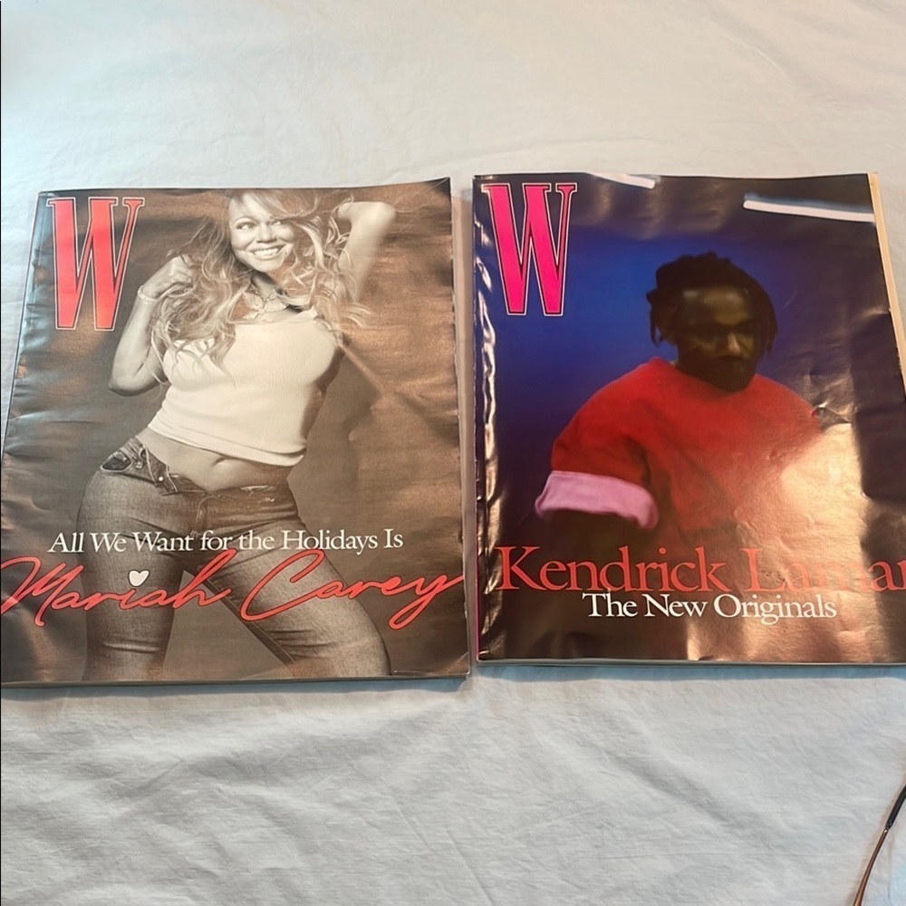 W Magazines 1 features Mariah Carey and 1 features Kendrick Lamar Fashion